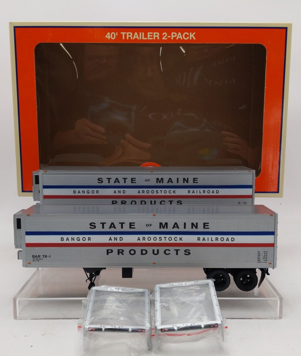 Lionel 6-83580 O Gauge Bangor and Aroostock State of Maine 40' Trailer Pack