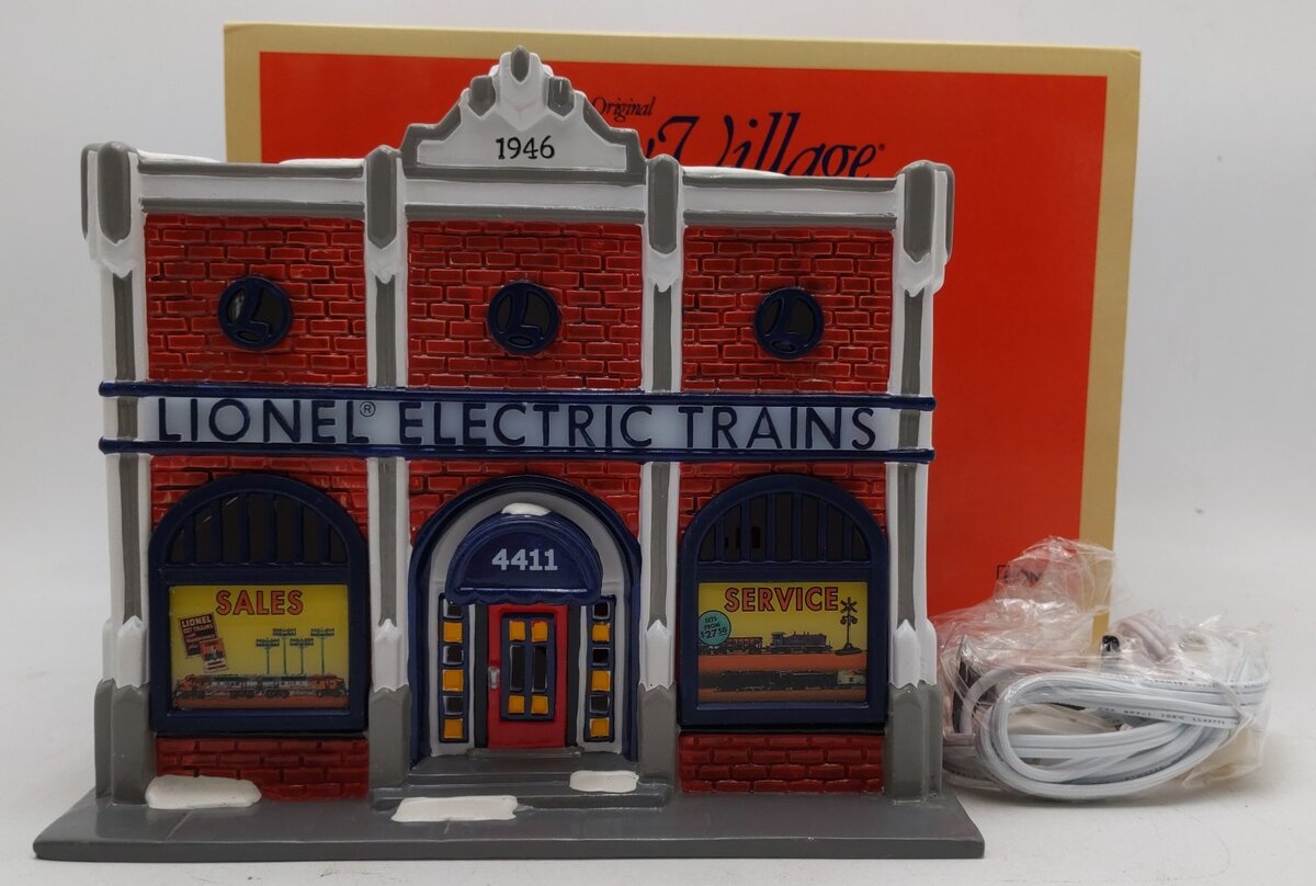 Dept 56 54947 The Original Snow Village Lionel Electric Train Shop LN/Box