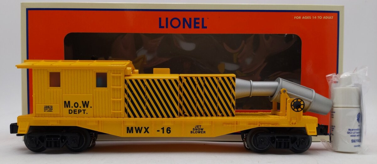 Lionel 6-29870 O Gauge MOW Jet Snow Blower #16 LN/Box
