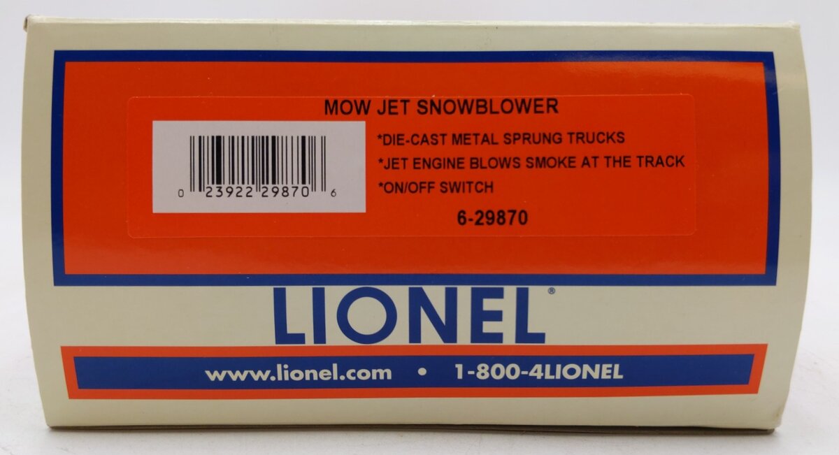 Lionel 6-29870 O Gauge MOW Jet Snow Blower #16 LN/Box