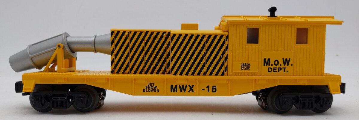 Lionel 6-29870 O Gauge MOW Jet Snow Blower #16 LN/Box