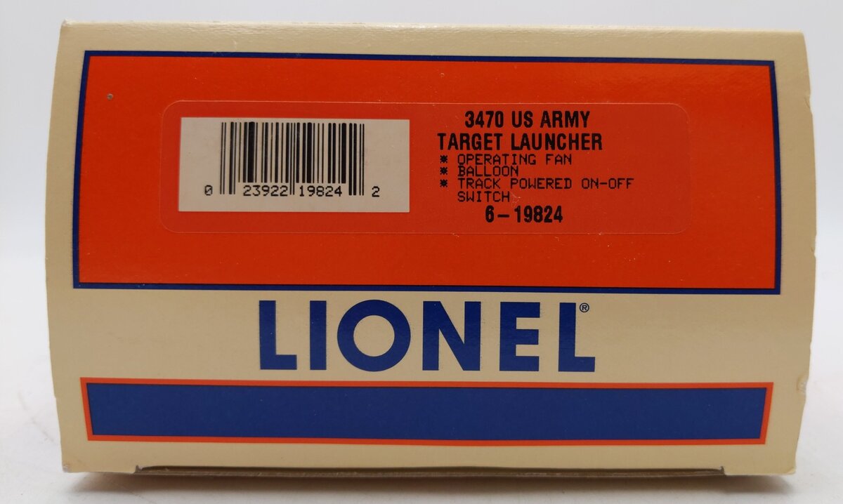 Lionel 6-19824 O Gauge U.S. Army Operating Target Launching Car #19824 LN/Box