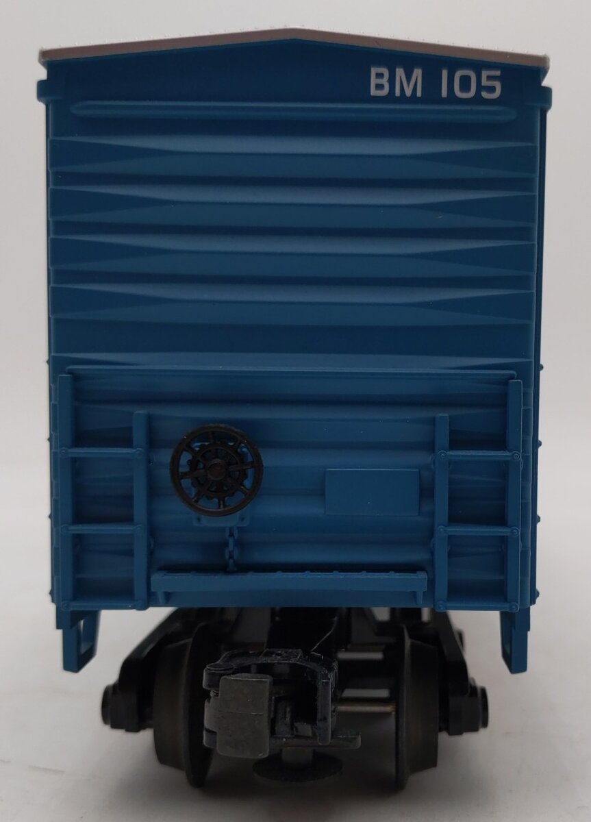 MTH 20-93028 O Gauge Boston & Maine 50' Waffle Box Car #105 LN/Box