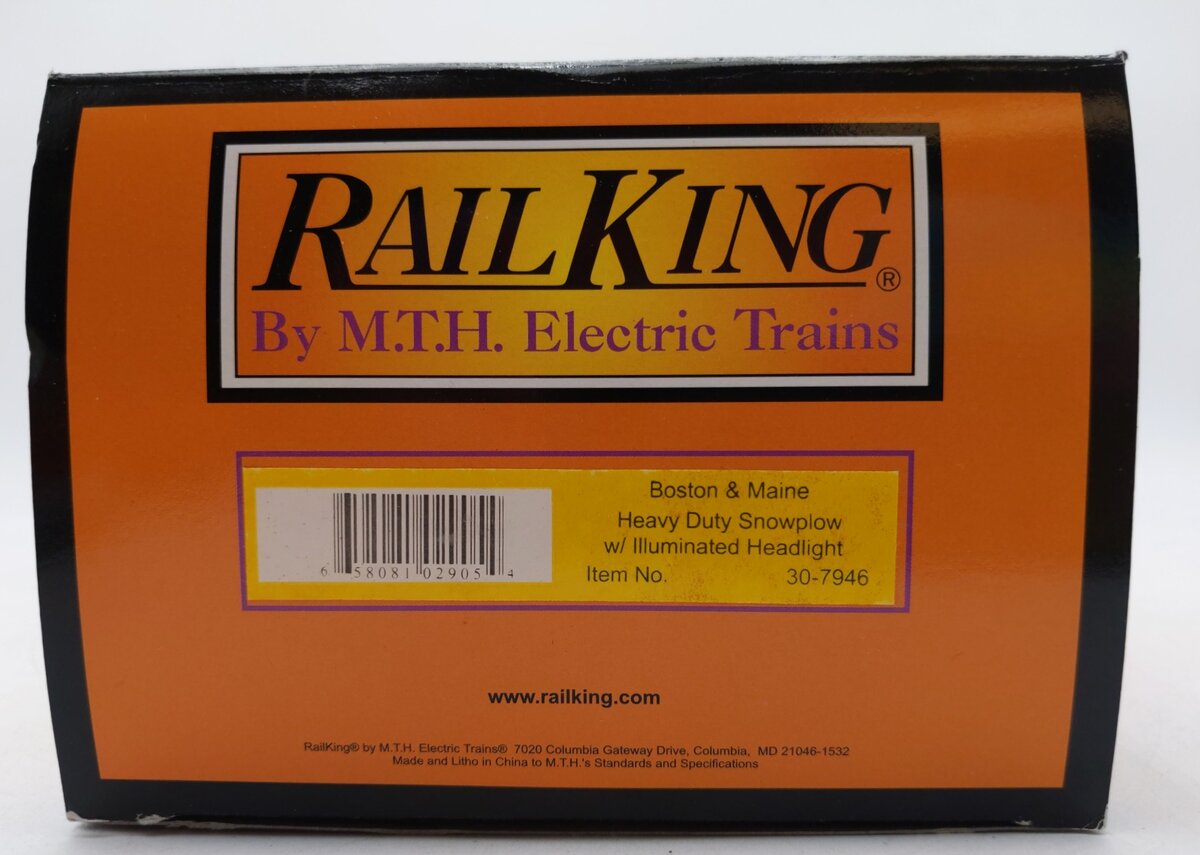 MTH 30-7946 B&M Heavy Duty Snow Plow w/Headlight LN/Box