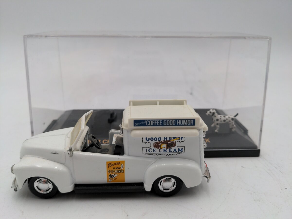 Road Champs 48200 1:43 Good Humor Ice Cream 1953 Chevrolet Truck W/Dalmatian EX/Box