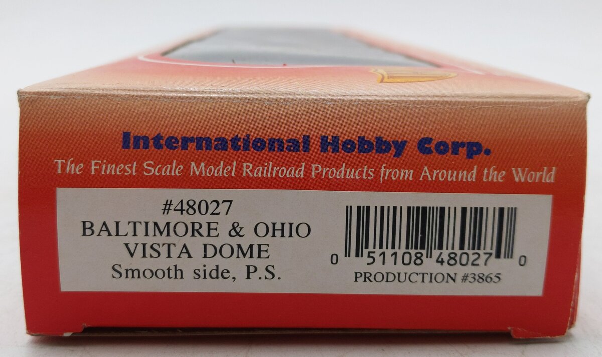 IHC 48027 HO Scale B&O "High Dome" Smooth Side Vista Dome Passenger Car LN/Box