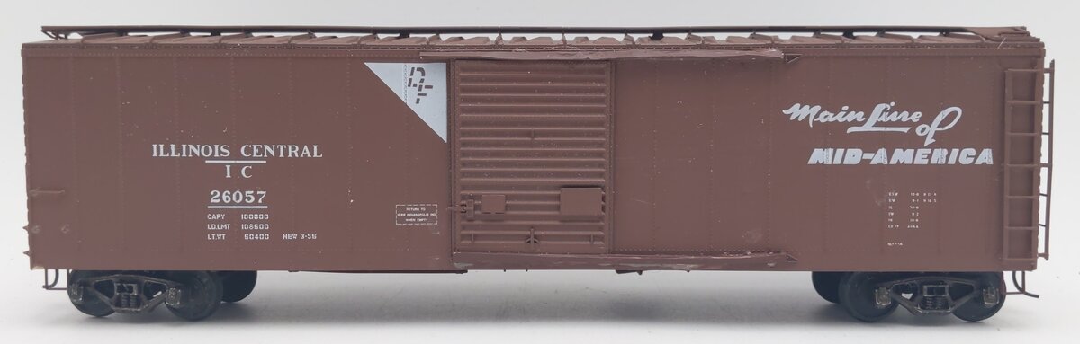 Pacific Rail B-507 S-Scale Illinois Central 50' SGL SLDG DR Boxcar #26057 EX/Box