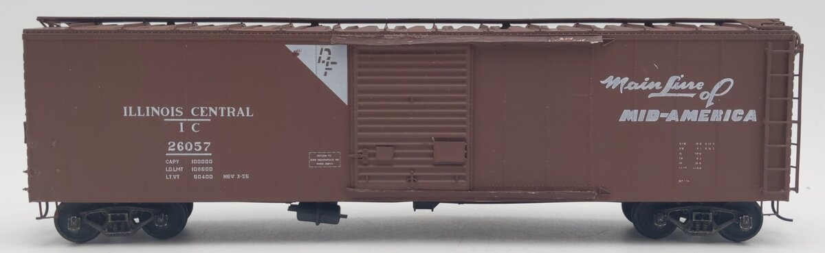 Pacific Rail B-507 S-Scale Illinois Central 50' SGL SLDG DR Boxcar #26057 EX/Box