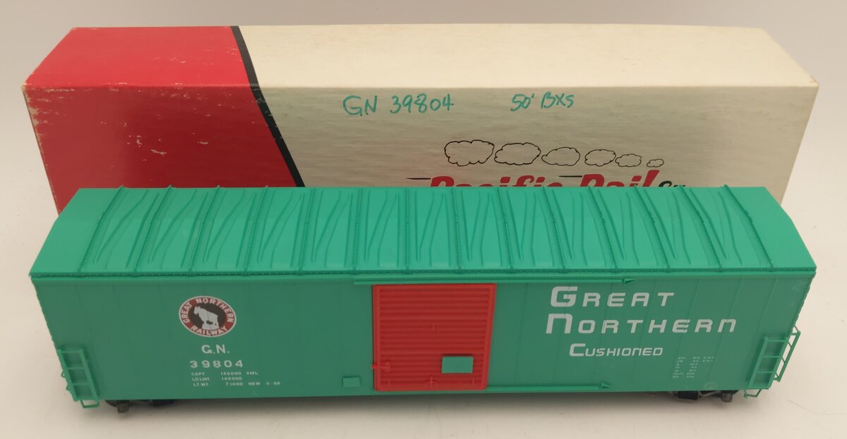 Pacific Rail B-520 S-Scale Great Northern 50' SGL SLDG DR Boxcar Kit #39804 EX/Box