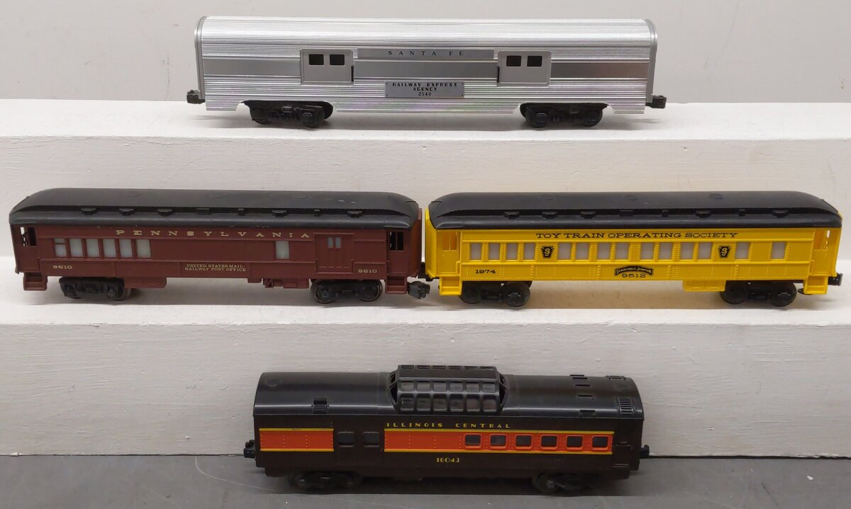 Lionel & Weaver O Assorted Passenger Cars [4] VG