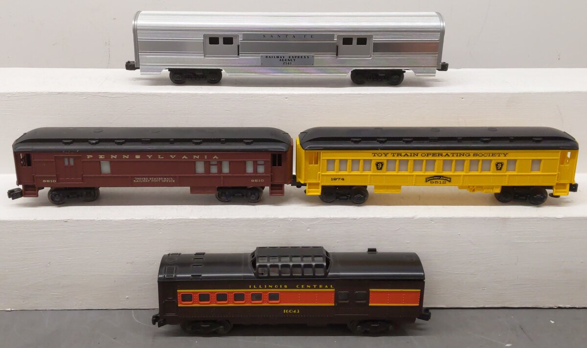 Lionel & Weaver O Assorted Passenger Cars [4] VG