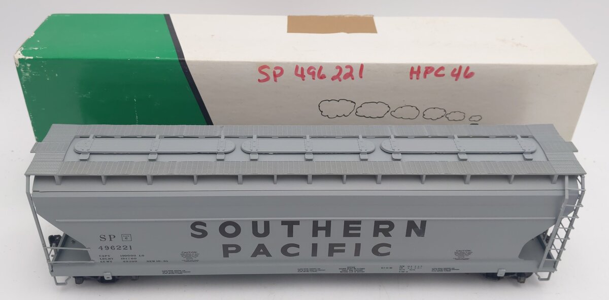 Pacific Rail S-Scale Southern Pacific HPC46 3-Bay Hopper Kit #496221 - Assembled EX/Box