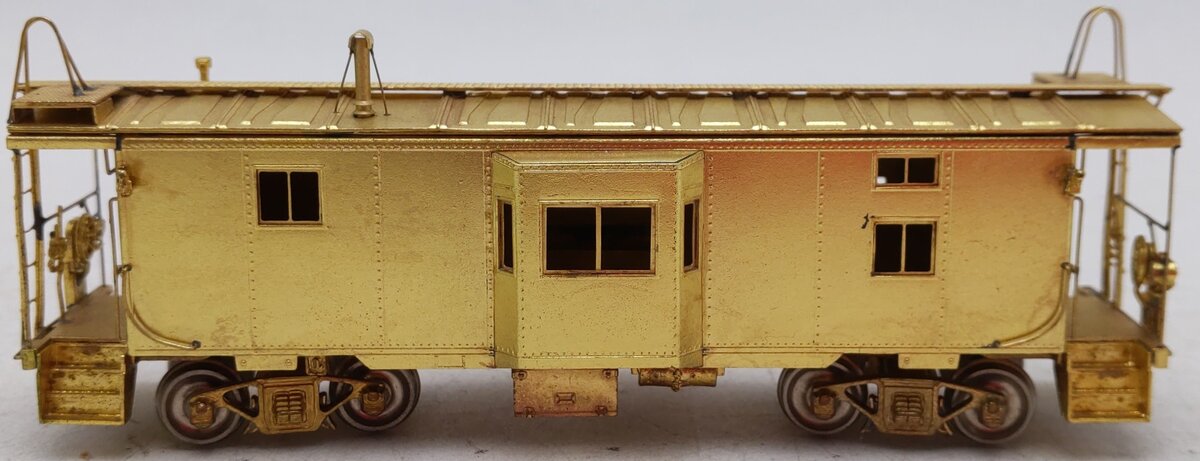 Overland OMI-1117 HO BRASS Undecorated Bay Window Caboose EX/Box