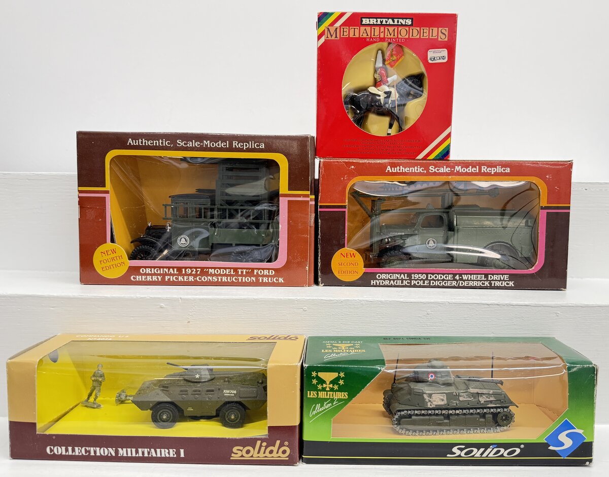 Yorkshire, Solido & Britains 1:25 - 1:43 Scale Diecast Army Trucks & Soldier [5] EX/Box