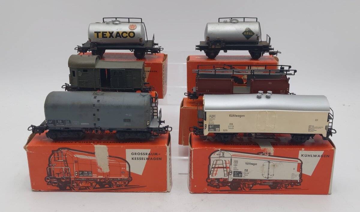 Marklin HO Vintage Freight Cars: 4500, 4500, 4600, 4612, 4620, 4621 [6] EX/Box
