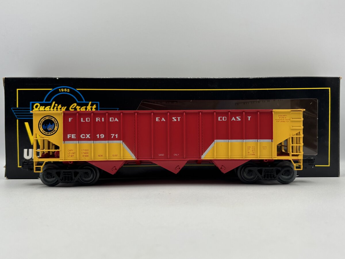 Weaver 1971 O Gauge Florida East Coast 3-Bay Coal Car 3-Rail LN/Box