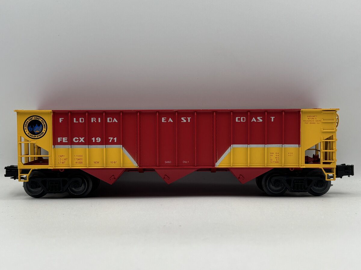 Weaver 1971 O Gauge Florida East Coast 3-Bay Coal Car 3-Rail LN/Box