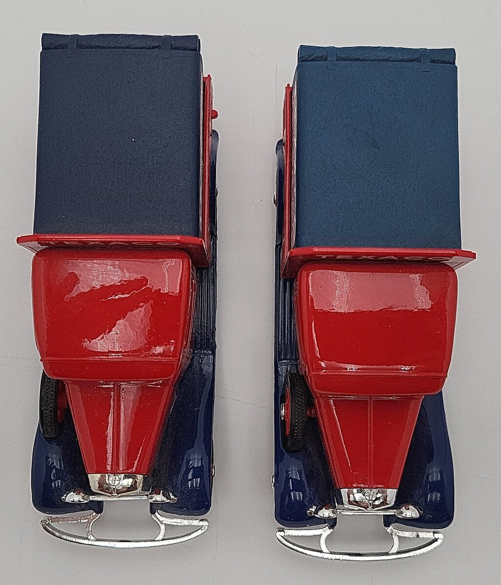 Eligor 1069 1:43 Red & Blue 1933 Ford V8 Texaco Bache Pick-Up Trucks [2] EX