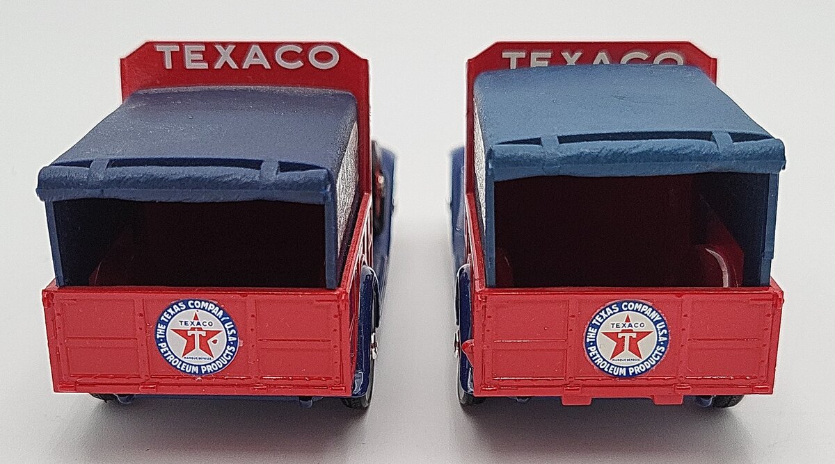 Eligor 1069 1:43 Red & Blue 1933 Ford V8 Texaco Bache Pick-Up Trucks [2] EX