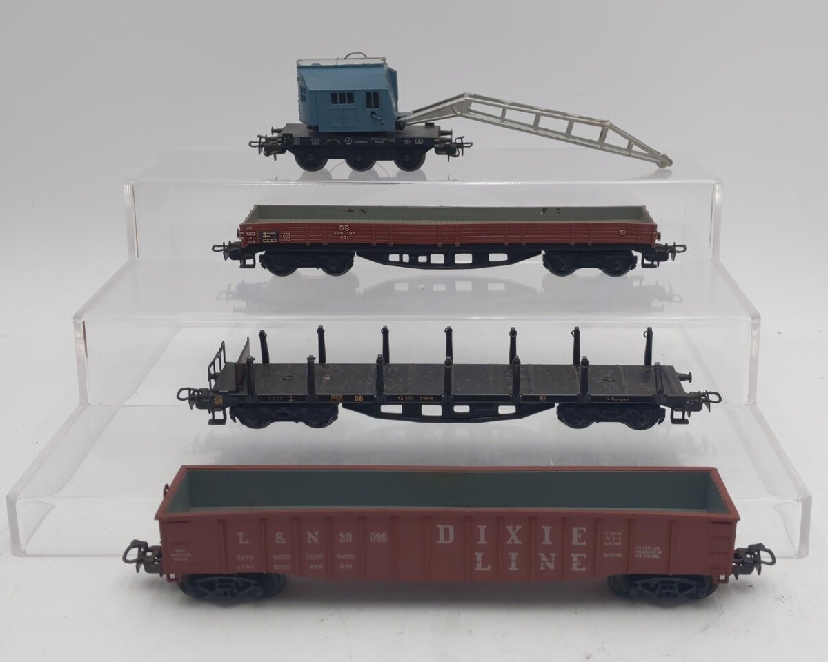 Marklin HO Vintage Freight Cars: 4516, 4575, 4611, 4515 [4] VG/Box