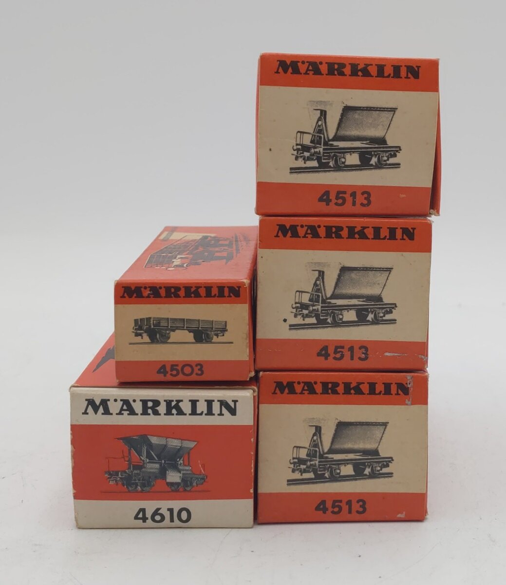 Marklin HO Vintage Freight Cars: 4513, 4610, 4503 [5] EX/Box