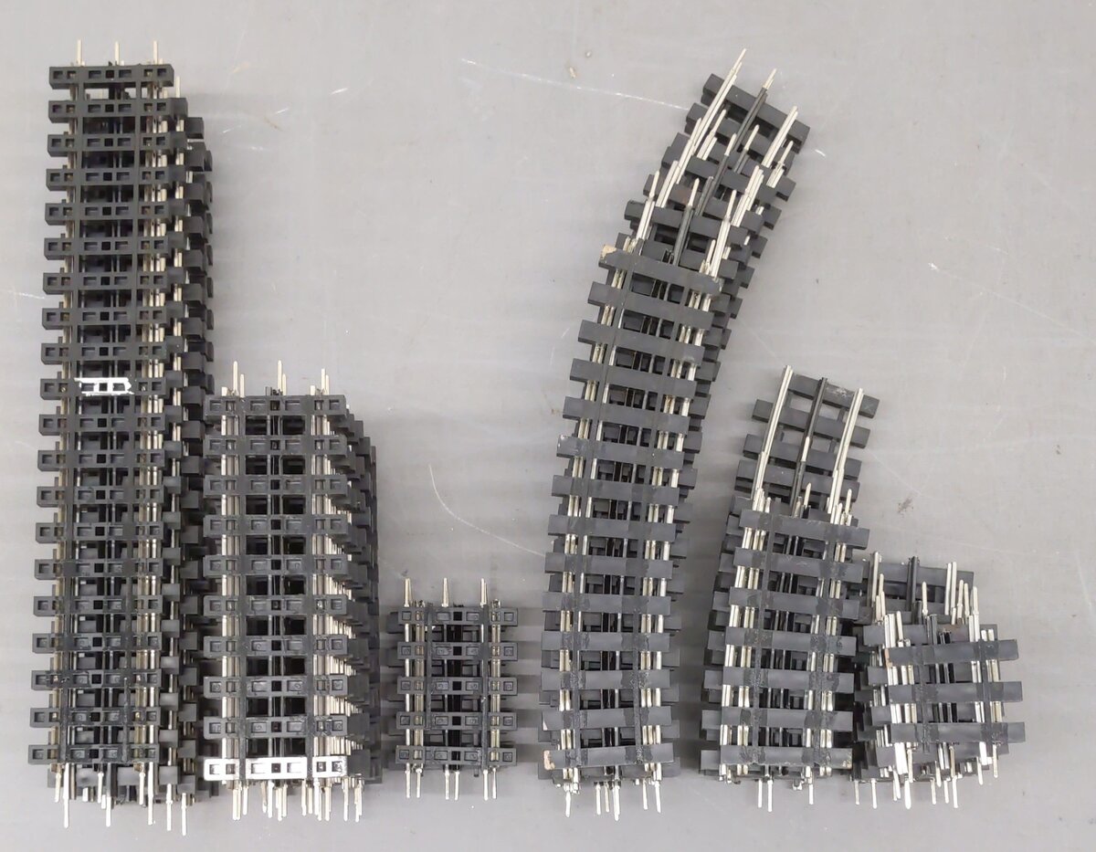 Gargraves O 3-Rail Phantom Tinplate Curve & Straight Plastic Tie Track (42) EX