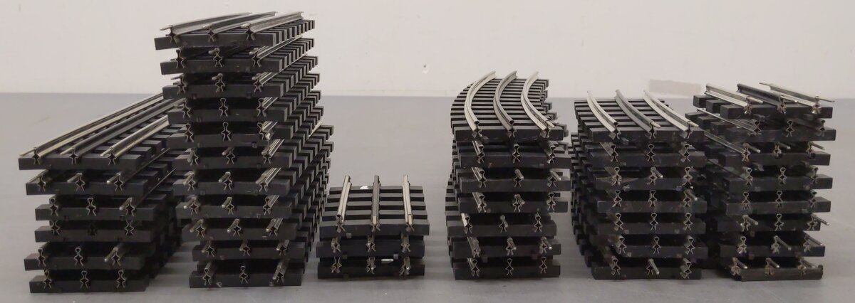 Gargraves O 3-Rail Phantom Tinplate Curve & Straight Plastic Tie Track (42) EX