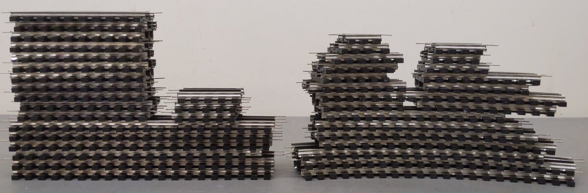 Gargraves O 3-Rail Phantom Tinplate Curve & Straight Plastic Tie Track (42) EX