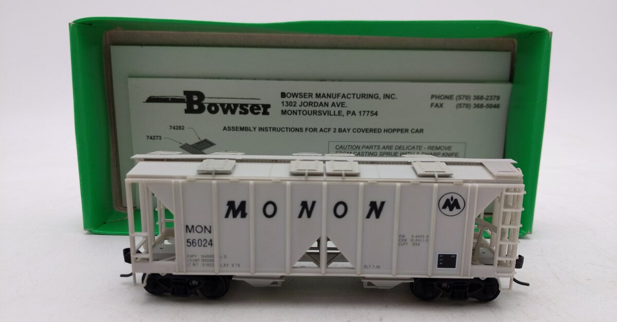 Bowser 56104 HO ACF 70 Ton 2 Bay Covered Hopper Kit New York Central LN/Box