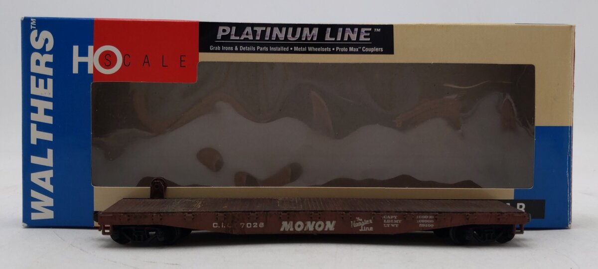 Walthers 932-42106 HO Scale Monon 53' 6" AAR 50 Ton Flat Car #909238 Custom/Box