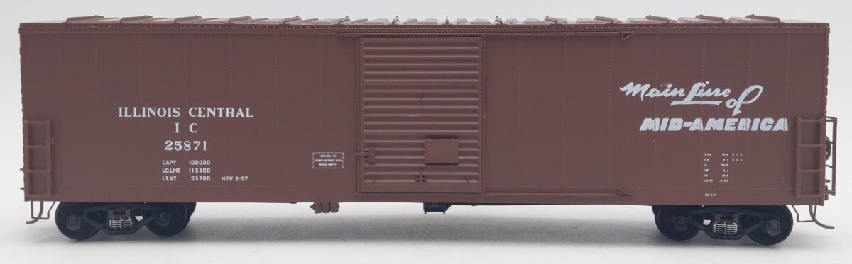 Pacific Rail B-527 S-Scale Illinois Central 50' Single Door Boxcar #25871 EX