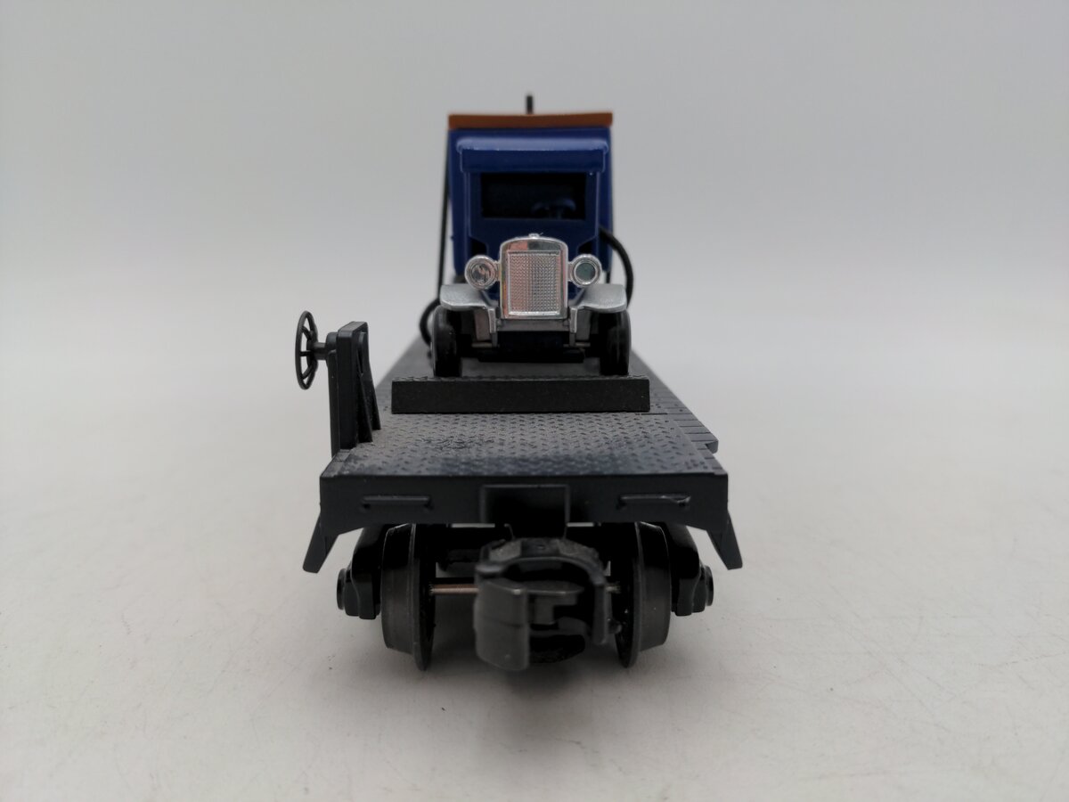 MTH 30-76115 O Gauge RF&P Flatcar with 2 1926 USPS Trucks VG/Box