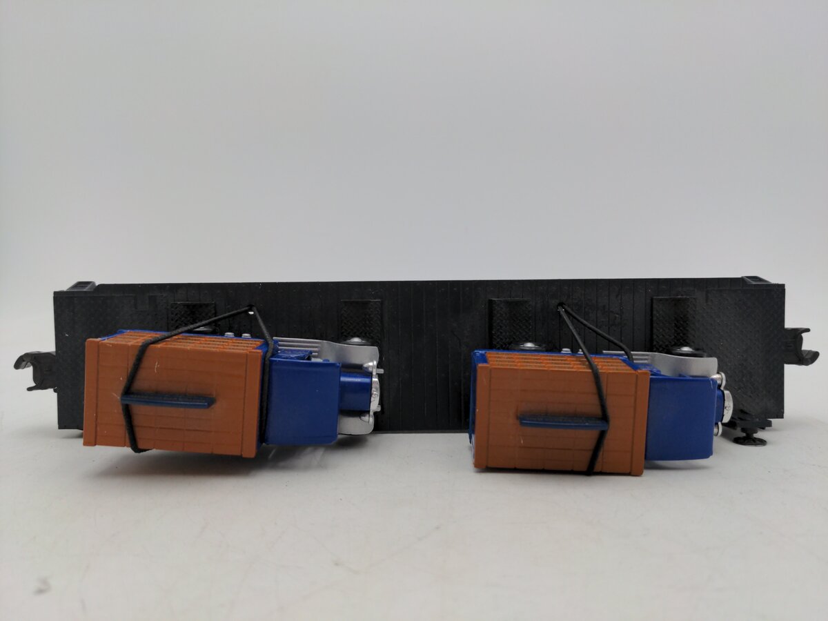 MTH 30-76115 O Gauge RF&P Flatcar with 2 1926 USPS Trucks VG/Box