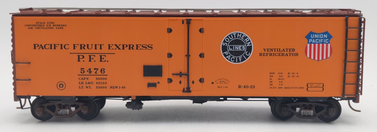 Pacific Rail 2330.5 S-Scale PFE R-40-23 Steel Ice Reefer Car Kit #5476 Assembled VG/Box