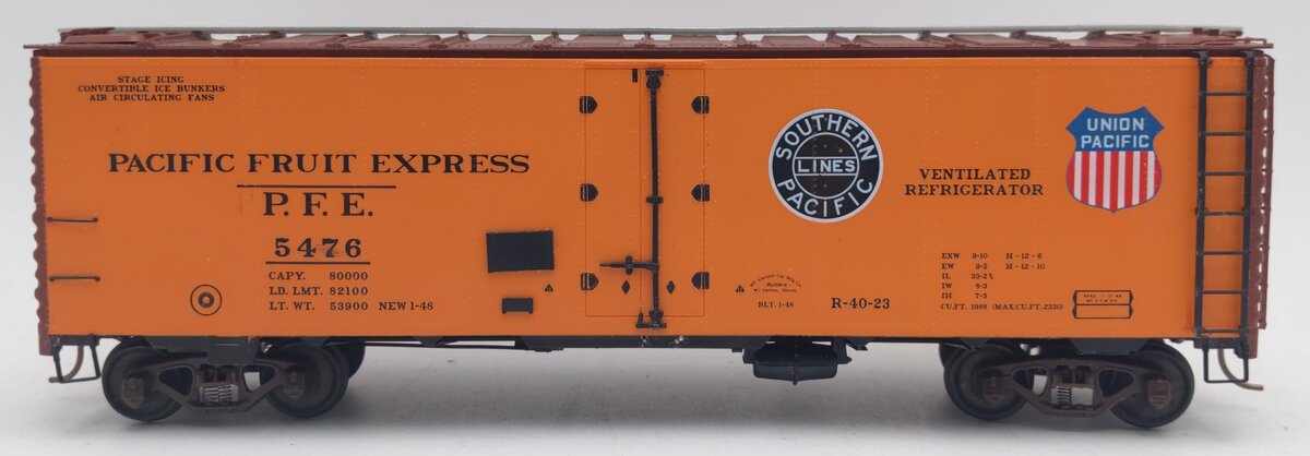 Pacific Rail 2330.5 S-Scale PFE R-40-23 Steel Ice Reefer Car Kit #5476 Assembled VG/Box