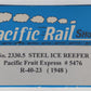 Pacific Rail 2330.5 S-Scale PFE R-40-23 Steel Ice Reefer Car Kit #5476 Assembled VG/Box