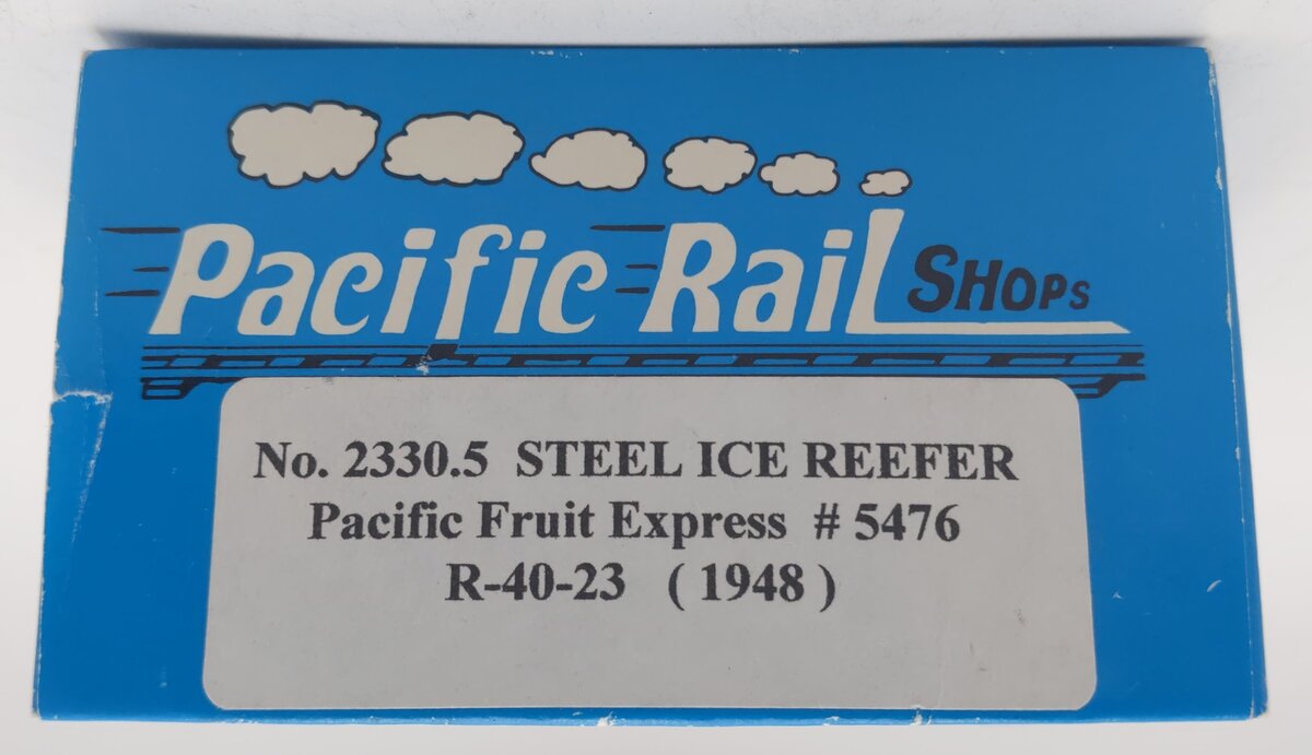 Pacific Rail 2330.5 S-Scale PFE R-40-23 Steel Ice Reefer Car Kit #5476 Assembled VG/Box