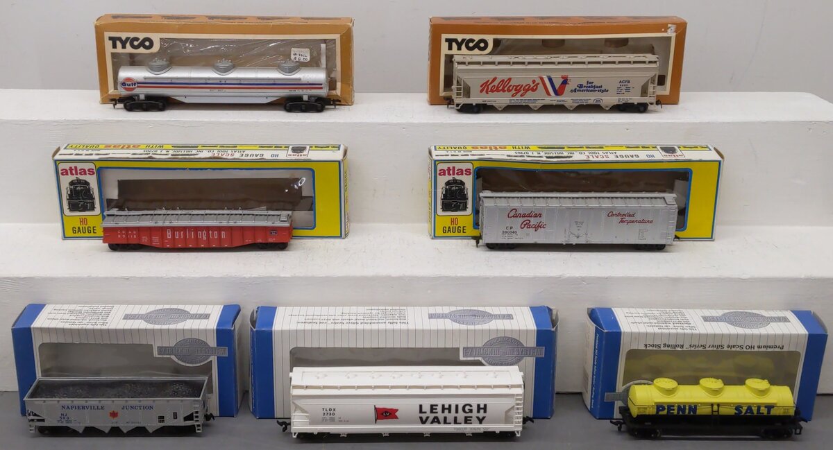 Tyco/Atlas/Other HO Freight Cars #286040,83116,829,52311,67925,300,2730 [7] VG/Box