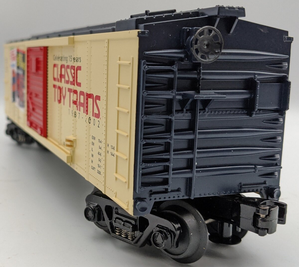 MTH 30-74050 O Gauge Classic Toy Trains-15th Anniversary Box Car #1102 NIB