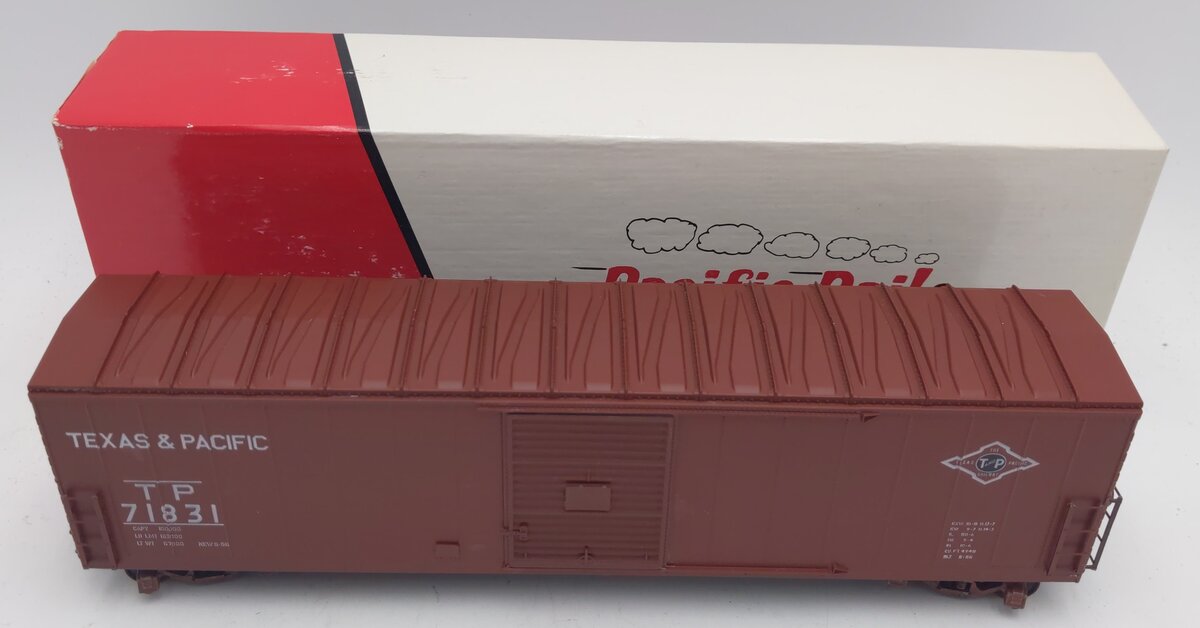Pacific Rail B-508 S-Scale Texas & Pacific 50' Single Door Boxcar Kit #71831 EX/Box