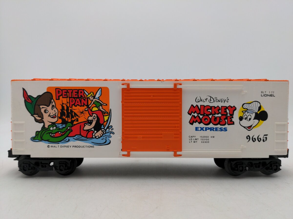 Lionel 6-9665 O Gauge Disney's Peter Pan Hi-Cube Boxcar EX/Box
