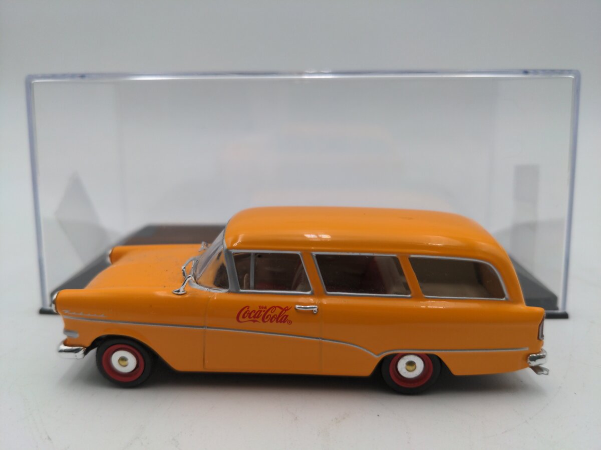 Minichamps 1:43 Opel Rekord P1 Caravan Yellow Coca Cola Car EX/Box