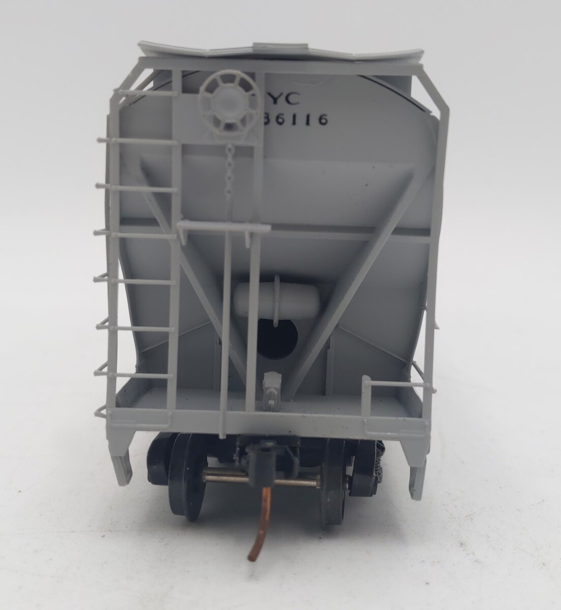 Pacific Rail S-Gauge NYC ACF Center Flow 3-Bay Covered Hopper Kit #886116 EX/Box