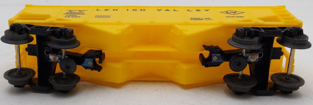 Lionel 6476-135 Vintage O Yellow Lehigh Valley 2-Bay Hopper EX/Box
