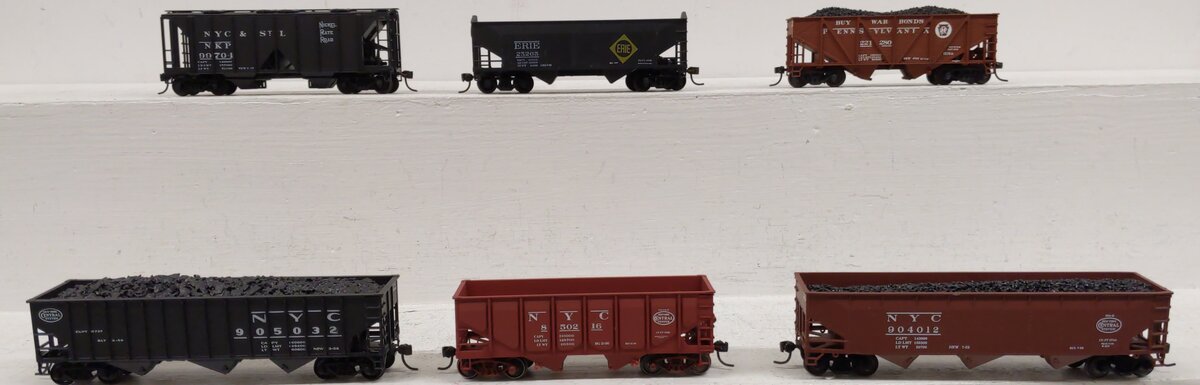 Assorted HO Scale Covered/Uncovered Hoppers [6] EX