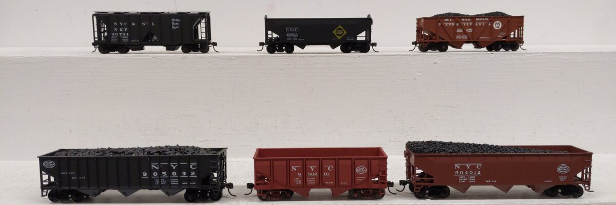 Assorted HO Scale Covered/Uncovered Hoppers [6] EX