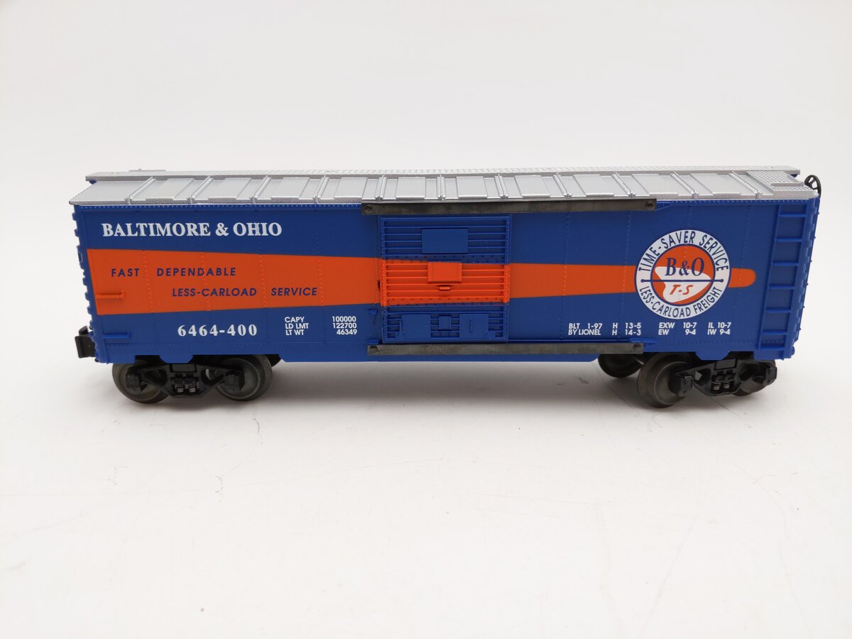 Lionel 6-19294 O Gauge Baltimore & Ohio Timesaver Boxcar # 6464-400 EX/Box