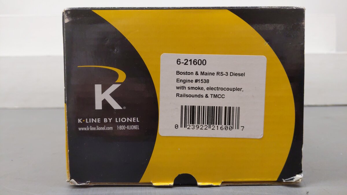 Lionel 6-21600 B&M RS-3 Diesel Locomotive w/TMCC #1538 EX/Box