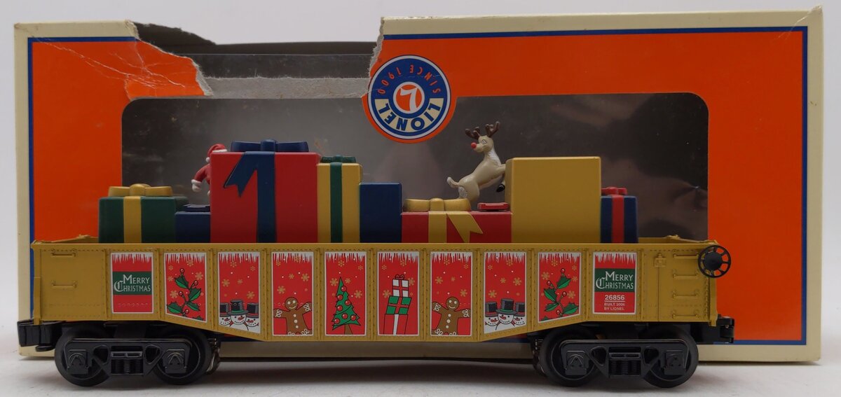Lionel 6-26856 O Gauge Operating Christmas Chase Gondola EX/Box