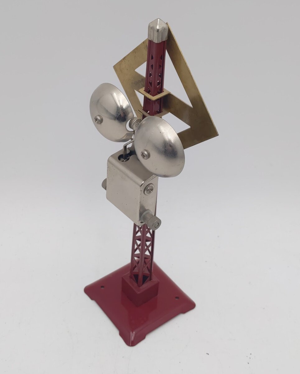 MTH 30-1036 O&O27 Gauge Red Tinplate Warning Bell Signal #69 EX